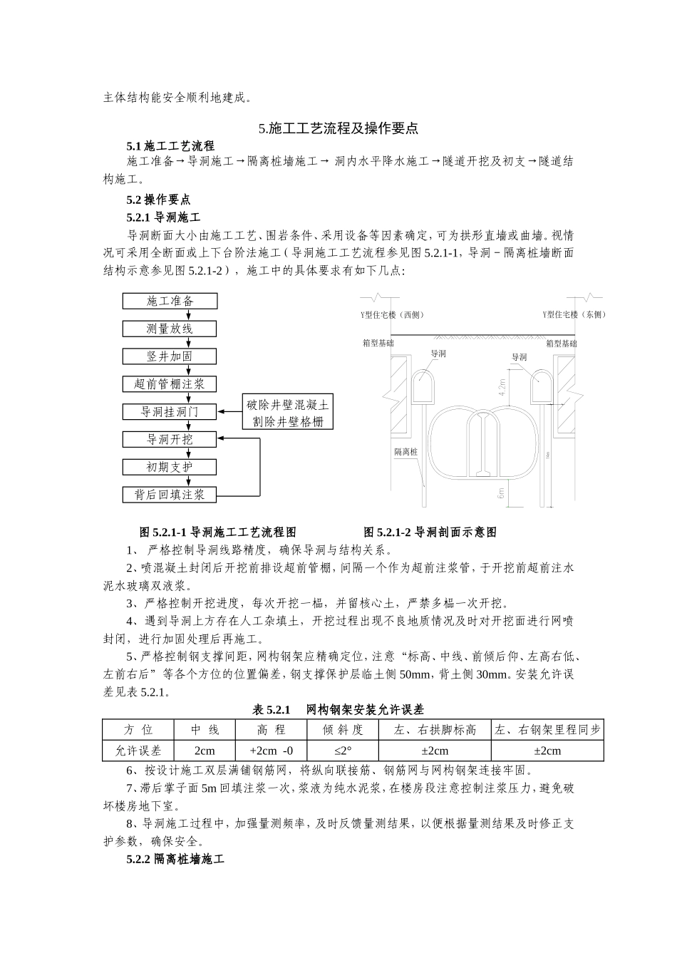 导洞施工防护隔离桩墙施工工法  文本范例_第2页