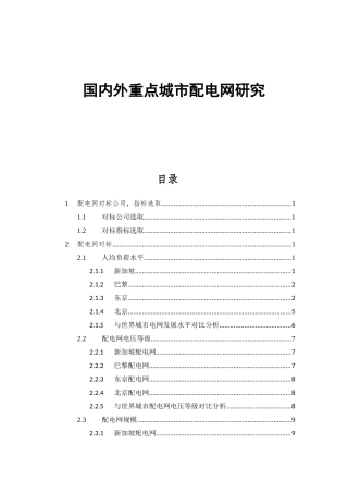 国内外重点城市配电网研究分析  电力工程专业