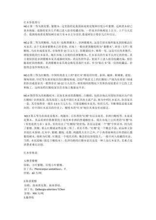红木价值排行