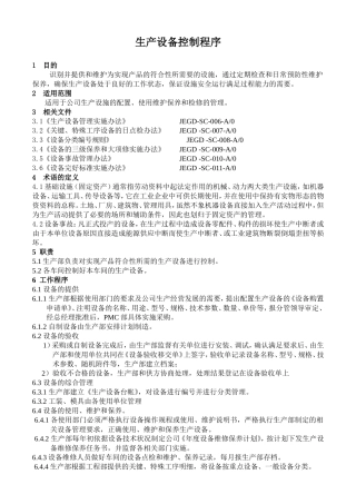 生产设备控制程序