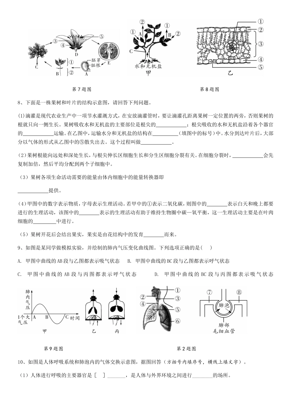 生物识图题训练_第3页