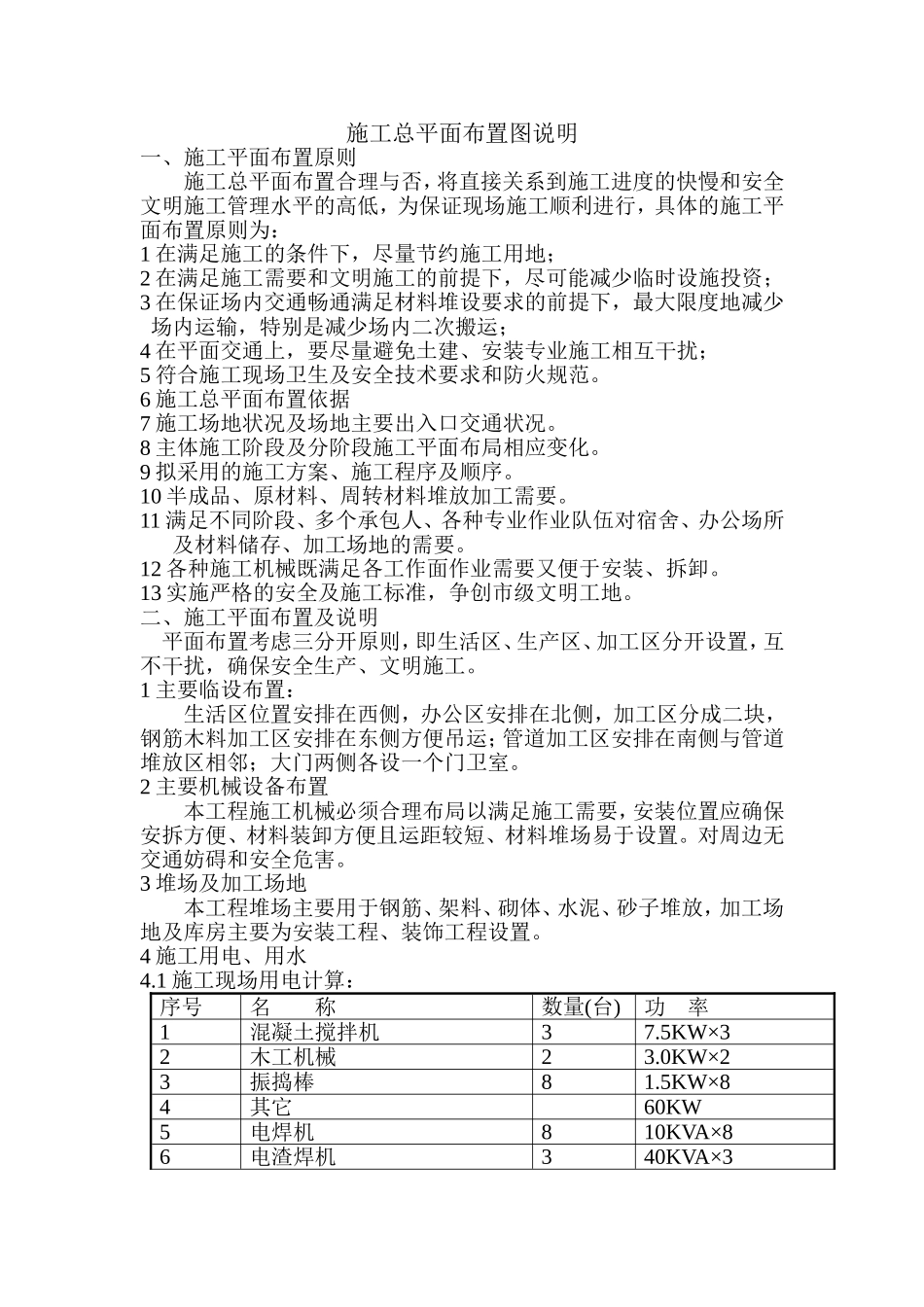 施工总平面布置图说明_第1页