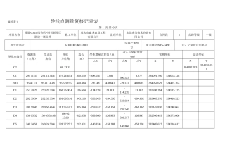 施检表2导线点测量复核记录表