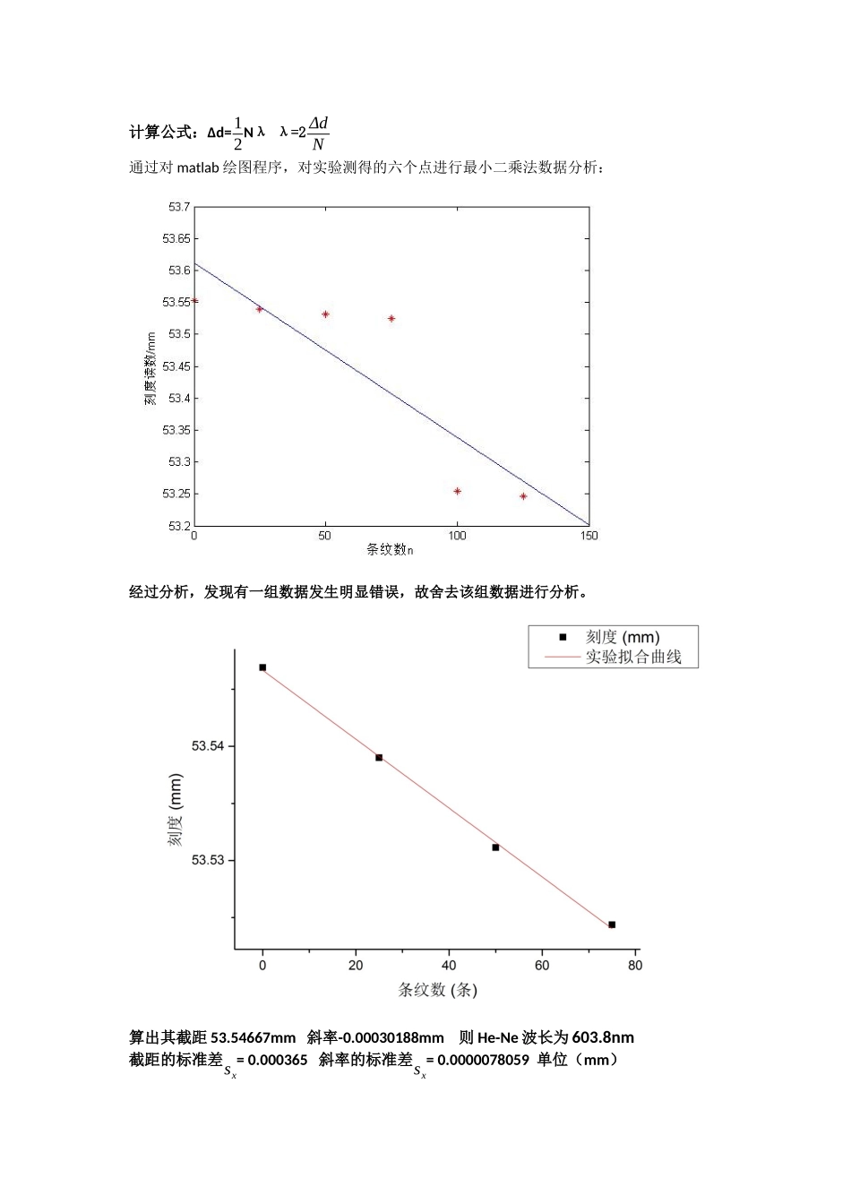 实验1.氦氖激光的波长测定数据_第3页