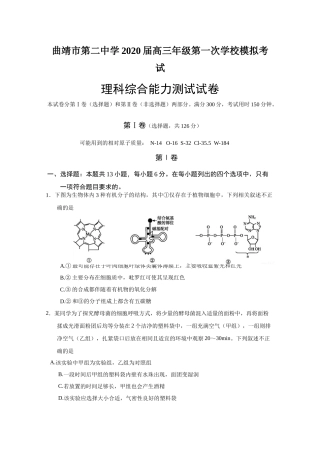 高三年级第一次学校模拟考试