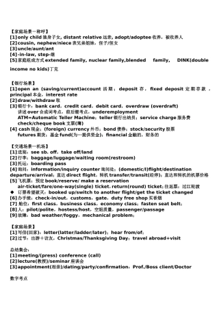 家庭场景－称呼 英语汇总