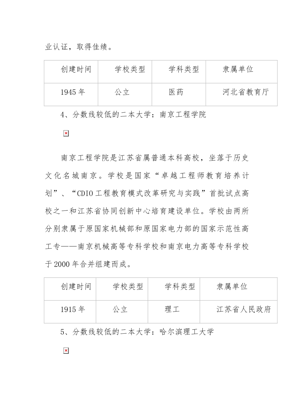 高考分数线最低的二本大学名单_第3页