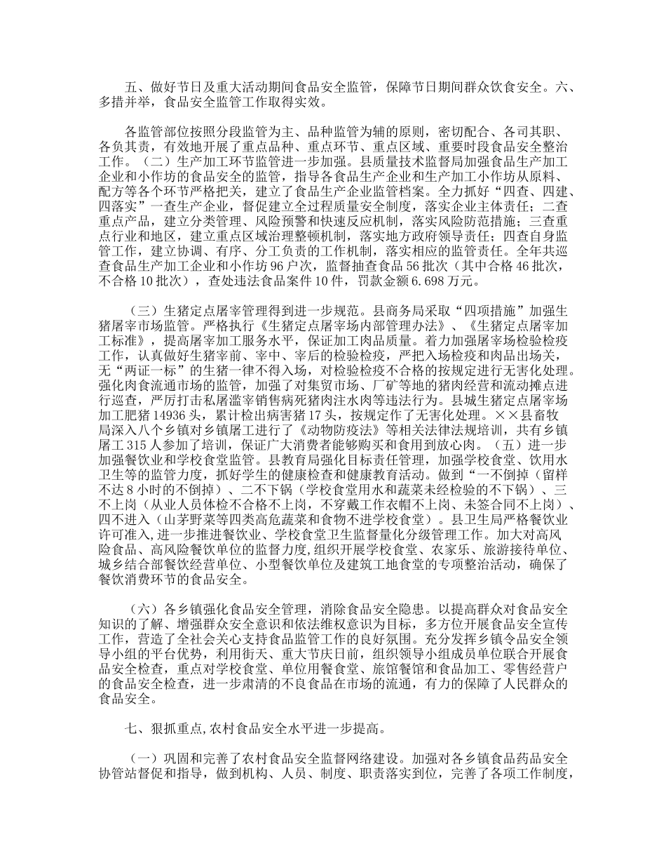 食品安全工作总结_第2页