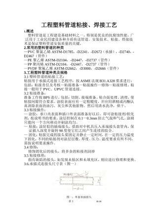 工程塑料管道粘接、焊接工艺