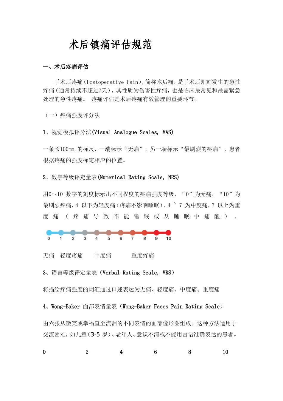 术后镇痛评估规范_第1页