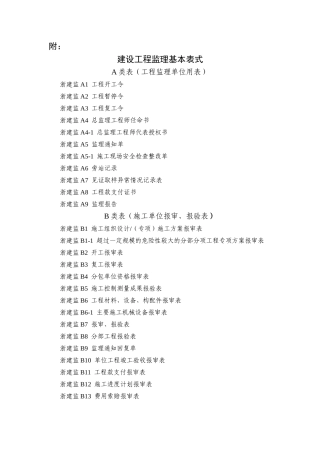 建设工程监理基本表式