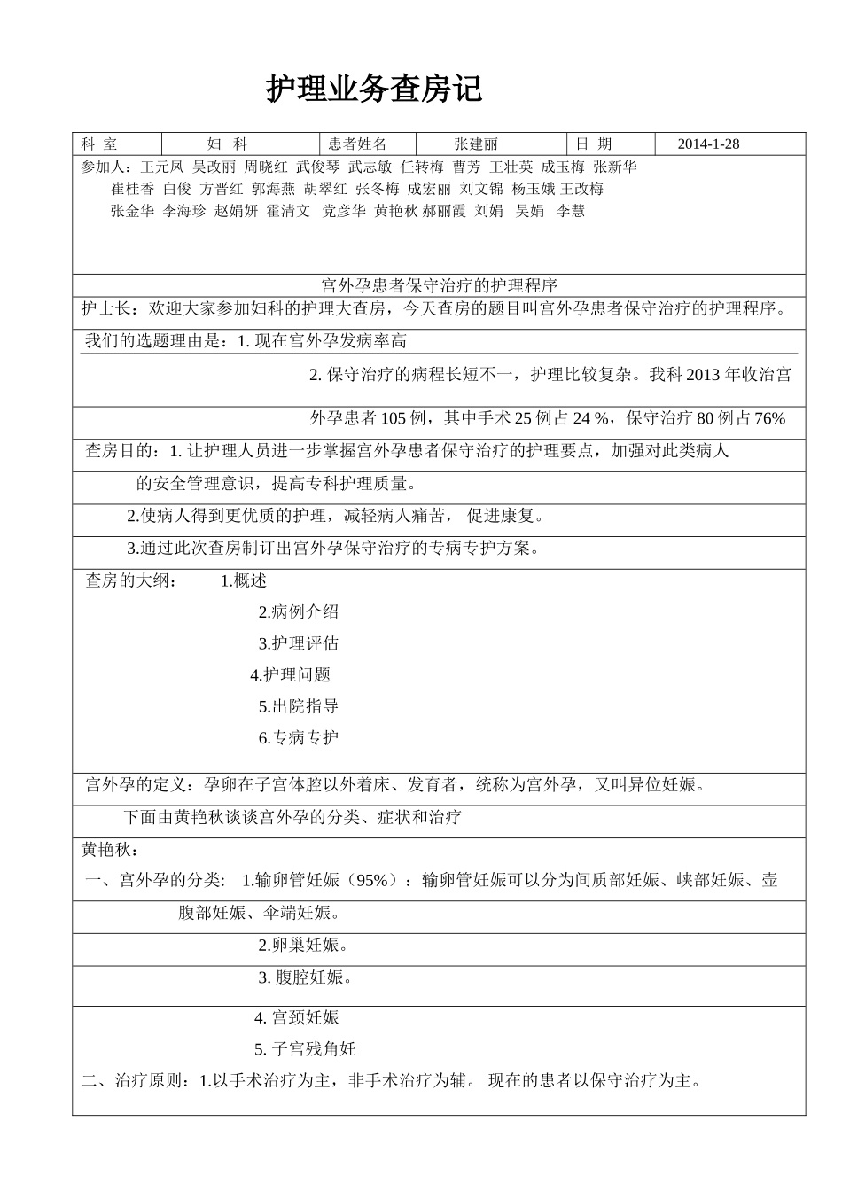 护理业务查房记_第1页