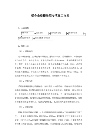 铝合金格栅吊顶专项施工方案