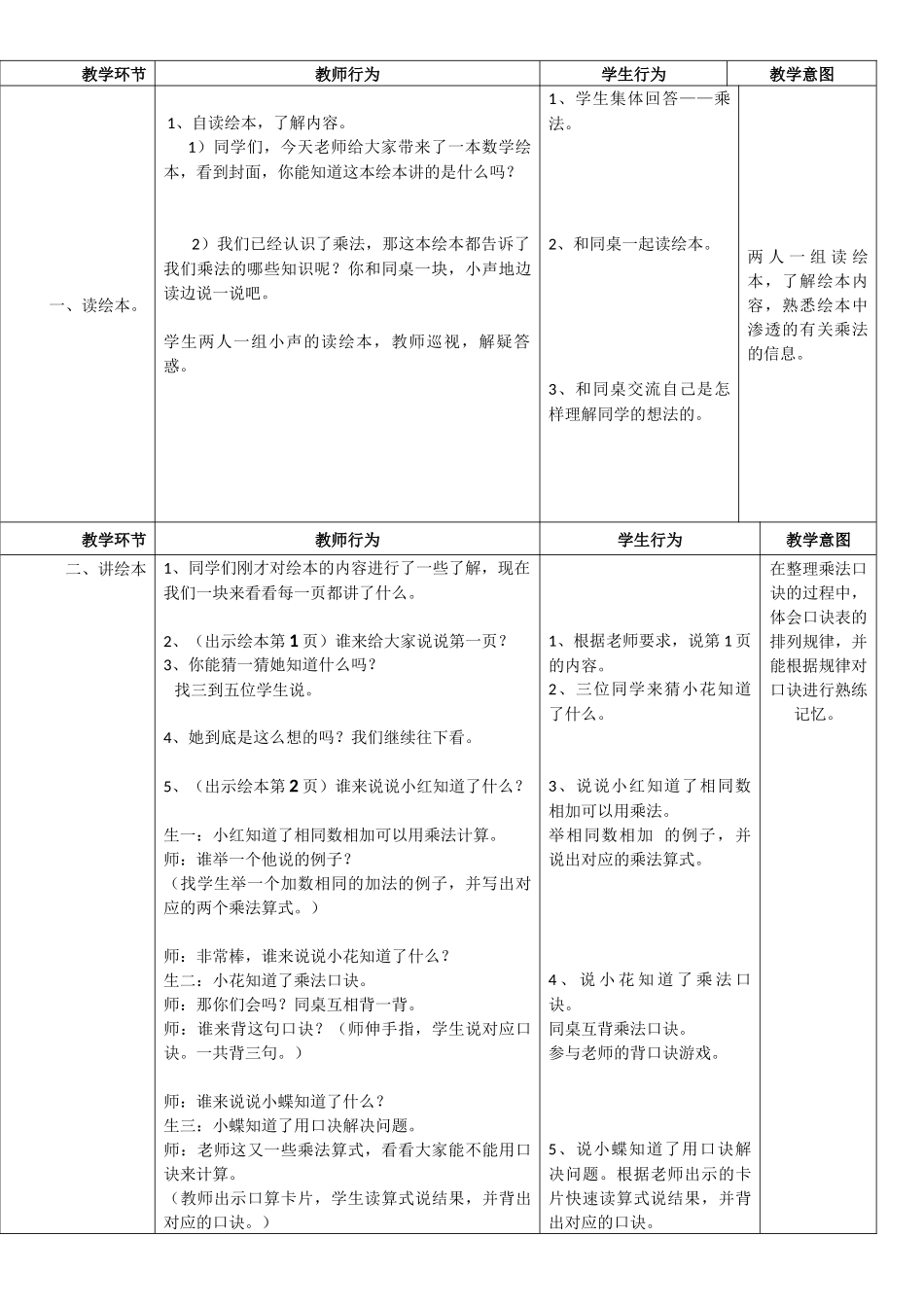 乘法的认识复习课课堂教学评优活动-教学设计_第2页