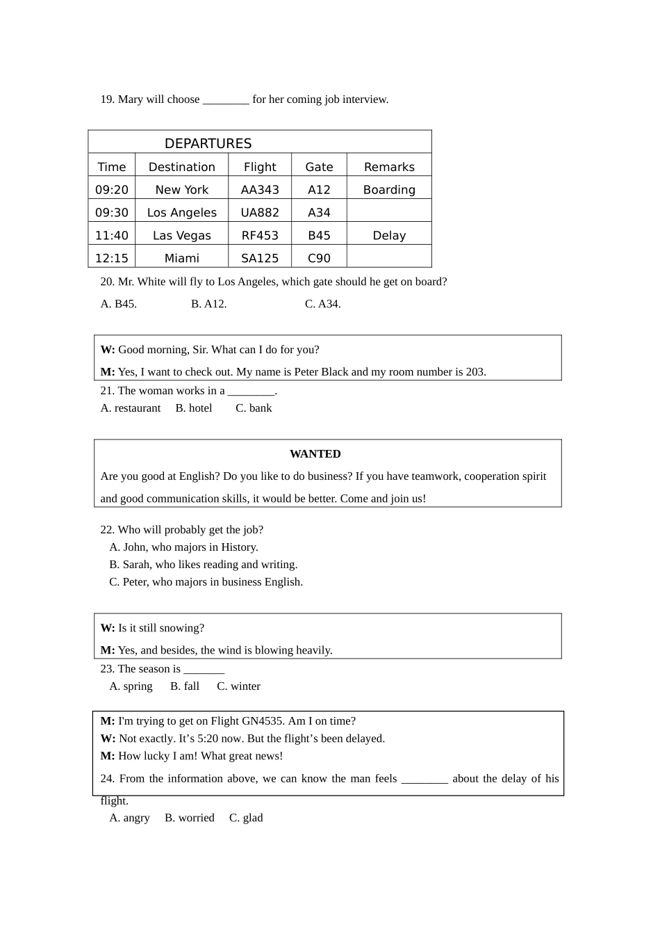 省学业水平测试英语学科模拟试卷_第3页