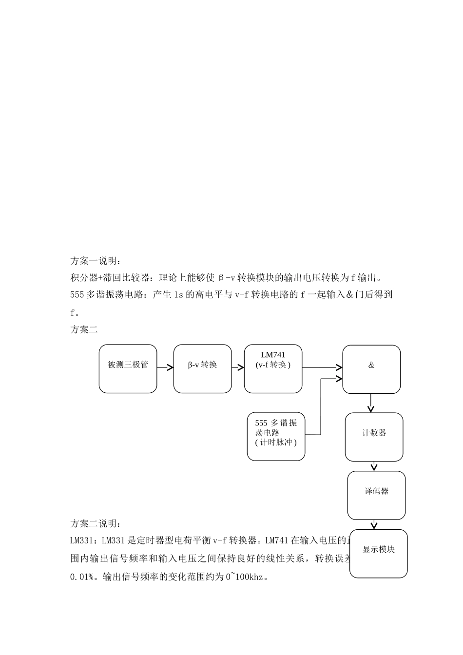 三极管β值数显式测量电路设计课程设计_第2页