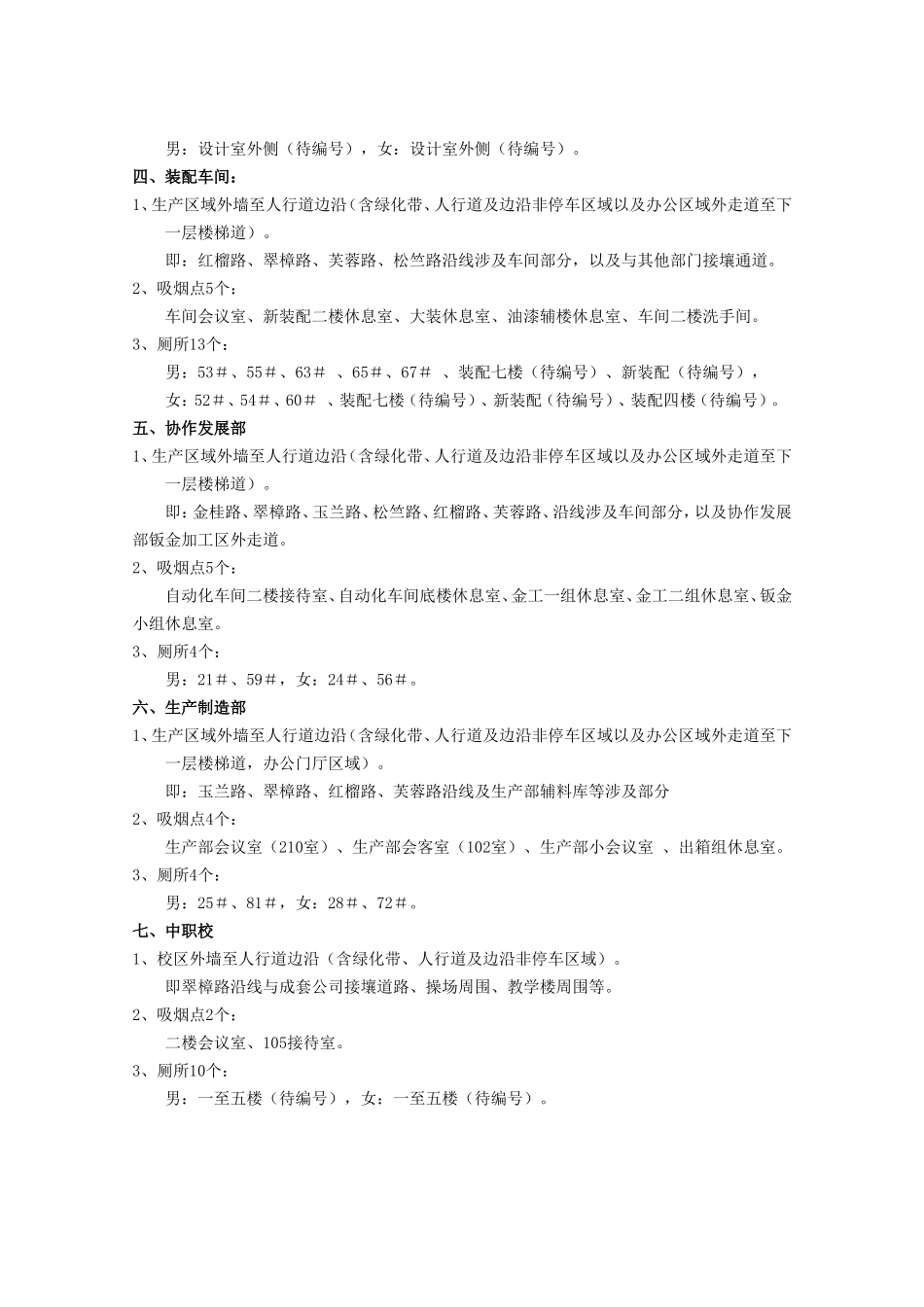 企业部门车间环境卫生现场管理责任区园区现场管理责任区划分_第2页