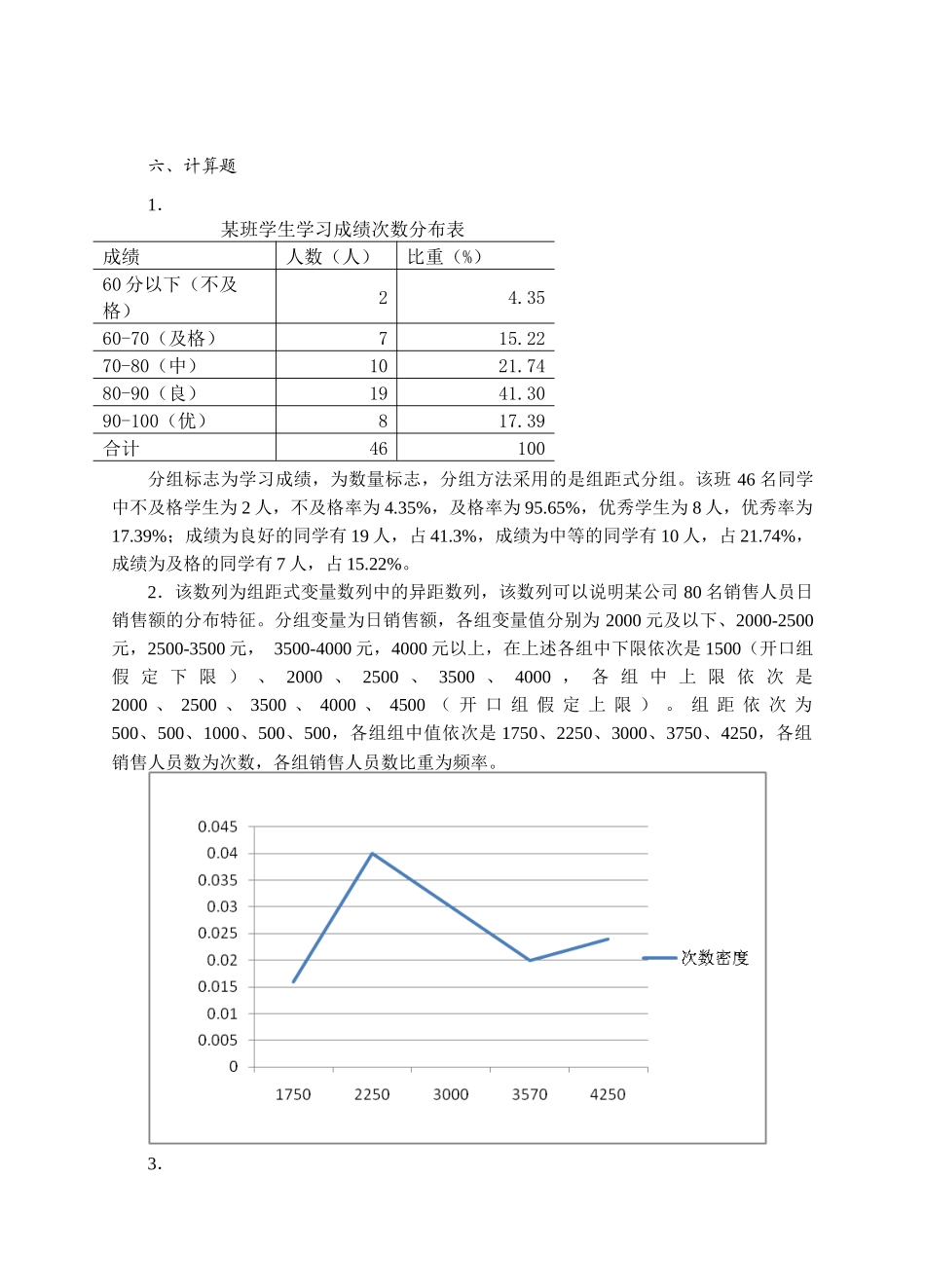 统计学统计设计统计整理课后习题答案_第3页