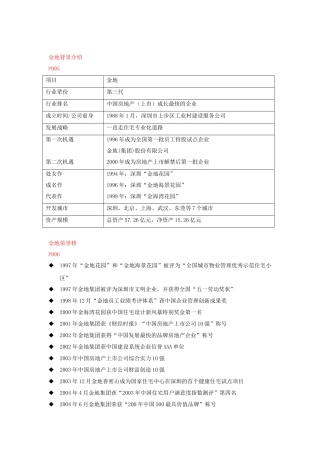企业文化——企业成功的灵魂金地企业管理经验