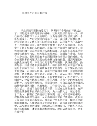 实习半个月的自我评价
