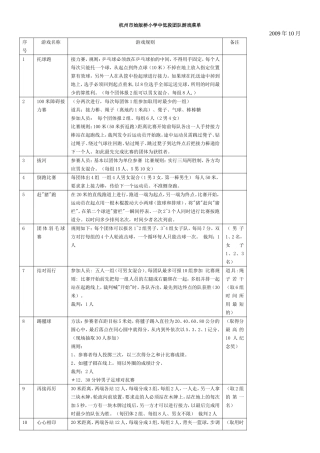 小学中低段团队游戏菜单