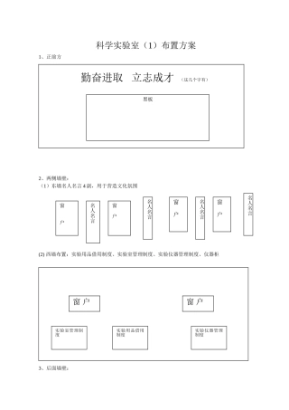 科学实验室（1）布置方案