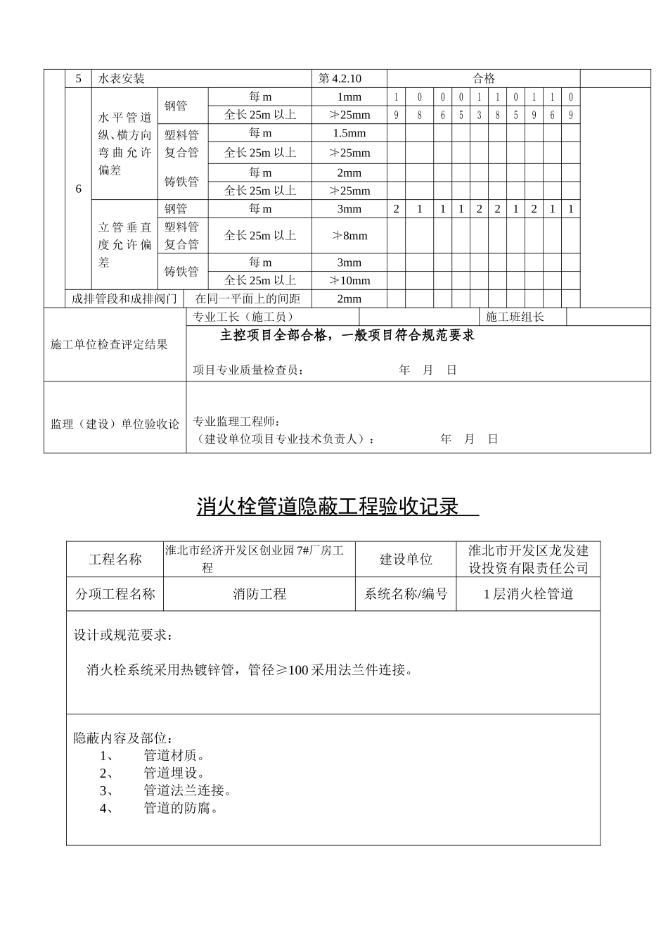 市经济开发区创业园7#厂房工程工程检验批质量验收记录_第3页