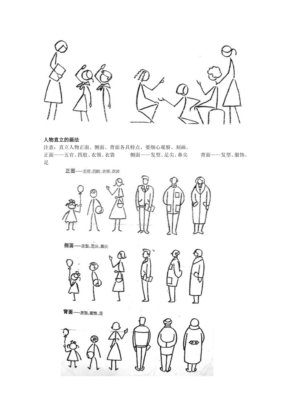 课程名称：简笔画人物基本结构、比例 教学设计_第2页