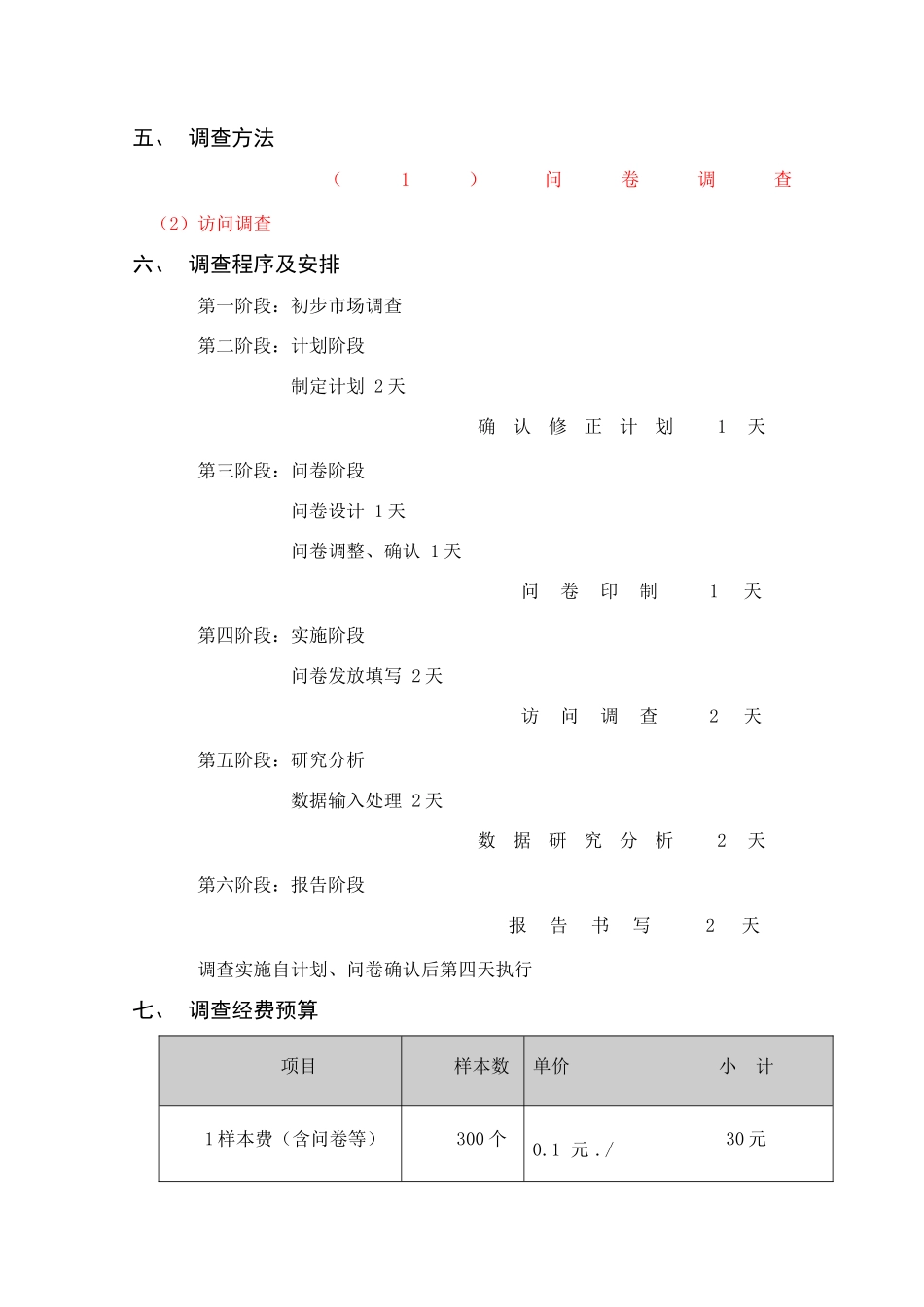 职业中等专业学校年度专业调研计划书_第2页