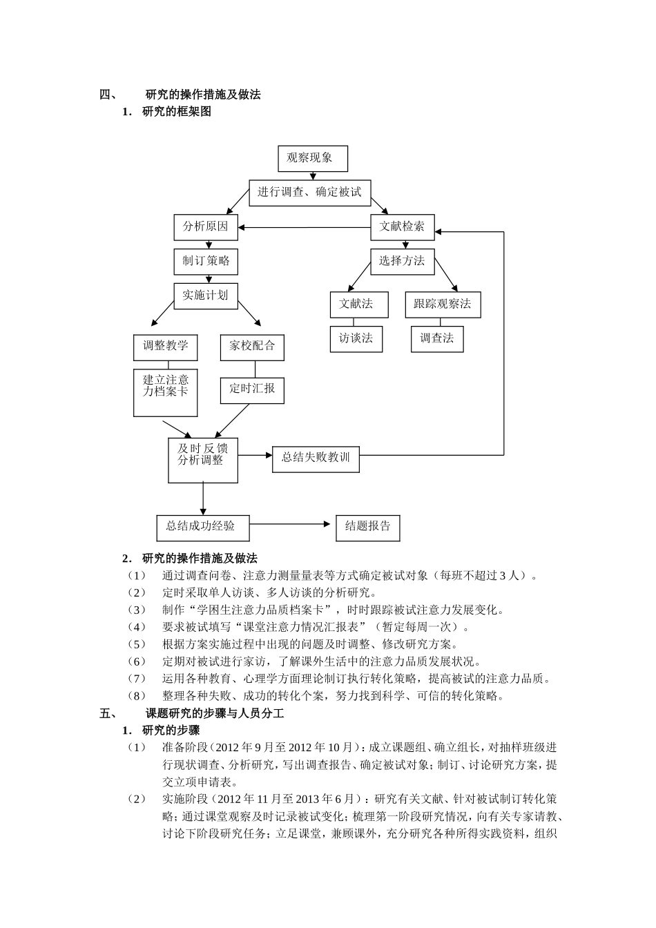 课题研究方案 小班化下注意力弱型学困生转化策略的实践研究_第3页