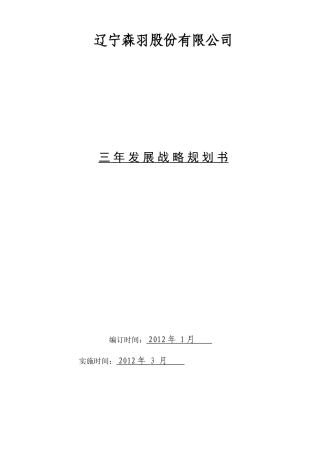 公司三年发展战略规划书