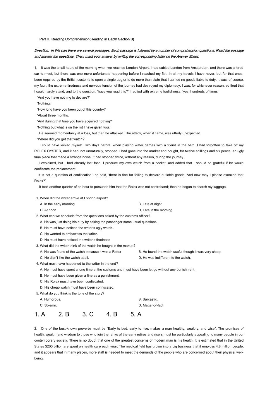 公司外语水平测试英语公外模拟试卷4_第2页