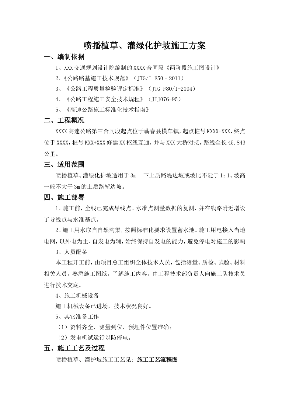喷播植草、灌绿化护坡施工方案_第3页