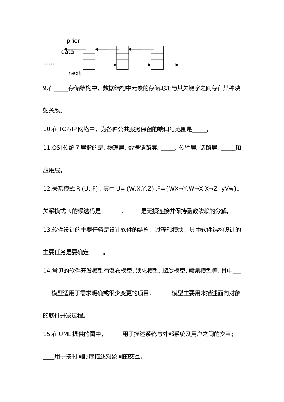 浪潮软件研发B卷测试试题_第2页
