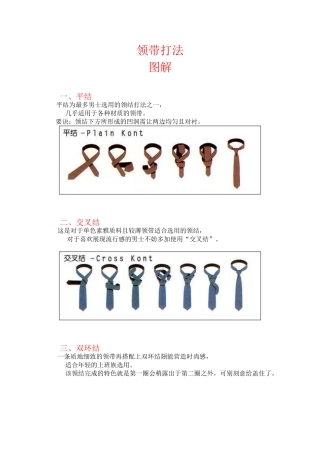 领带打法汇总