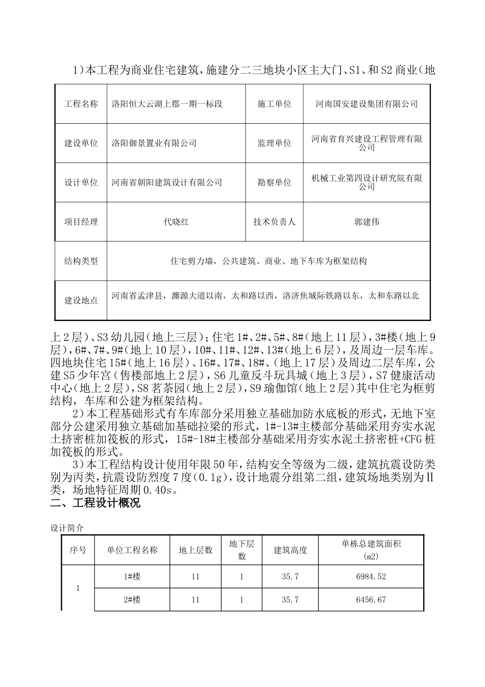 孟津恒大云湖上郡一期一标段项目检验批划分方案_第3页