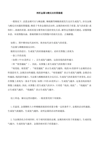 例析金属与酸反应的图像题