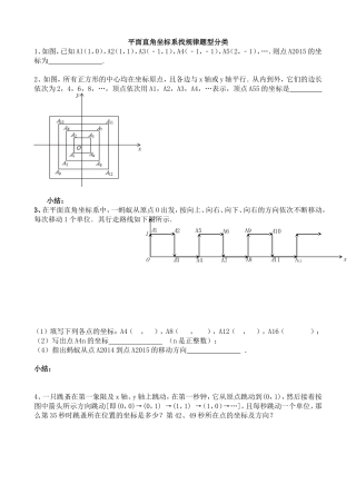 平面直角坐标系找规律题型分类