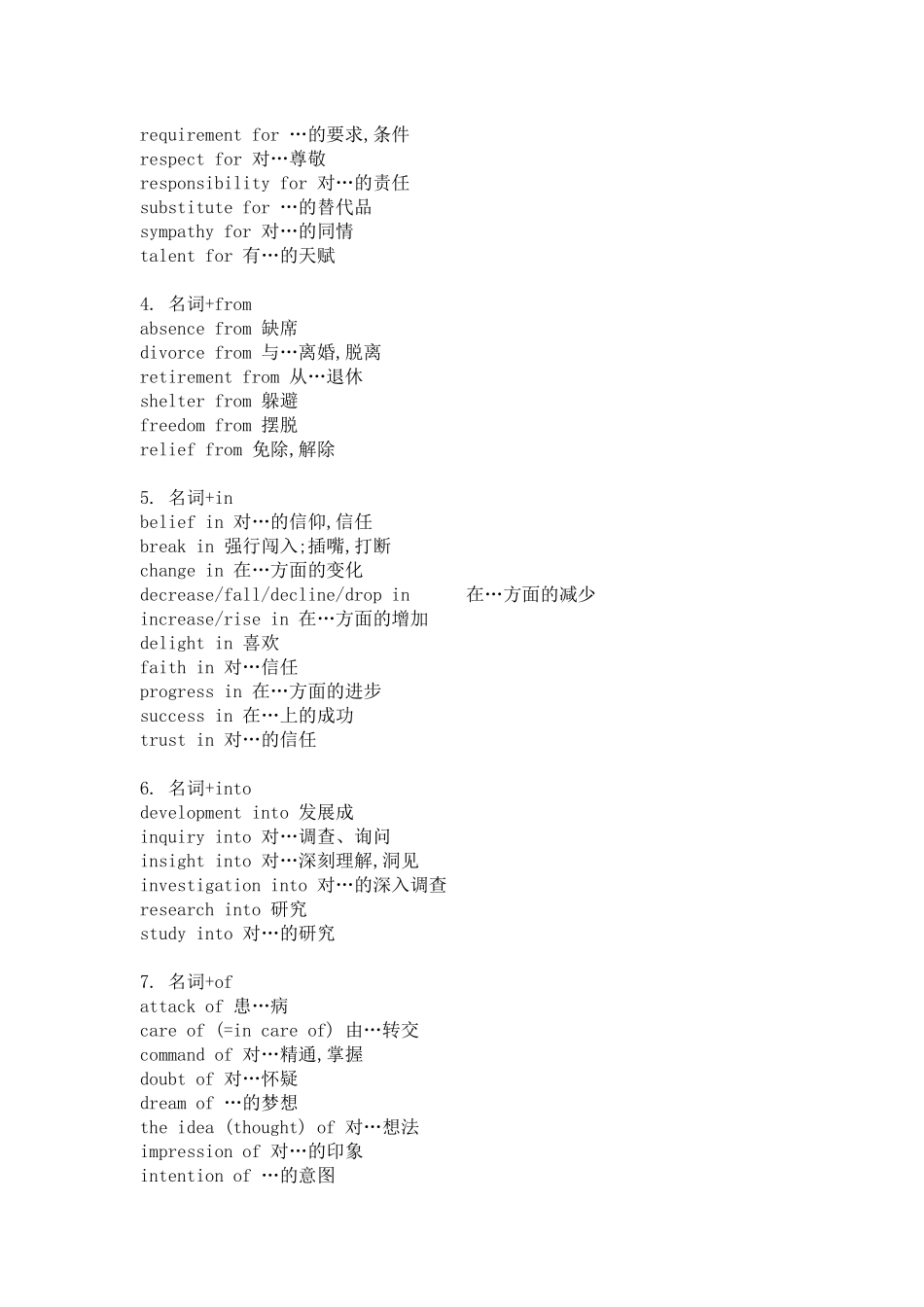 名词+ 英语词组汇总_第2页