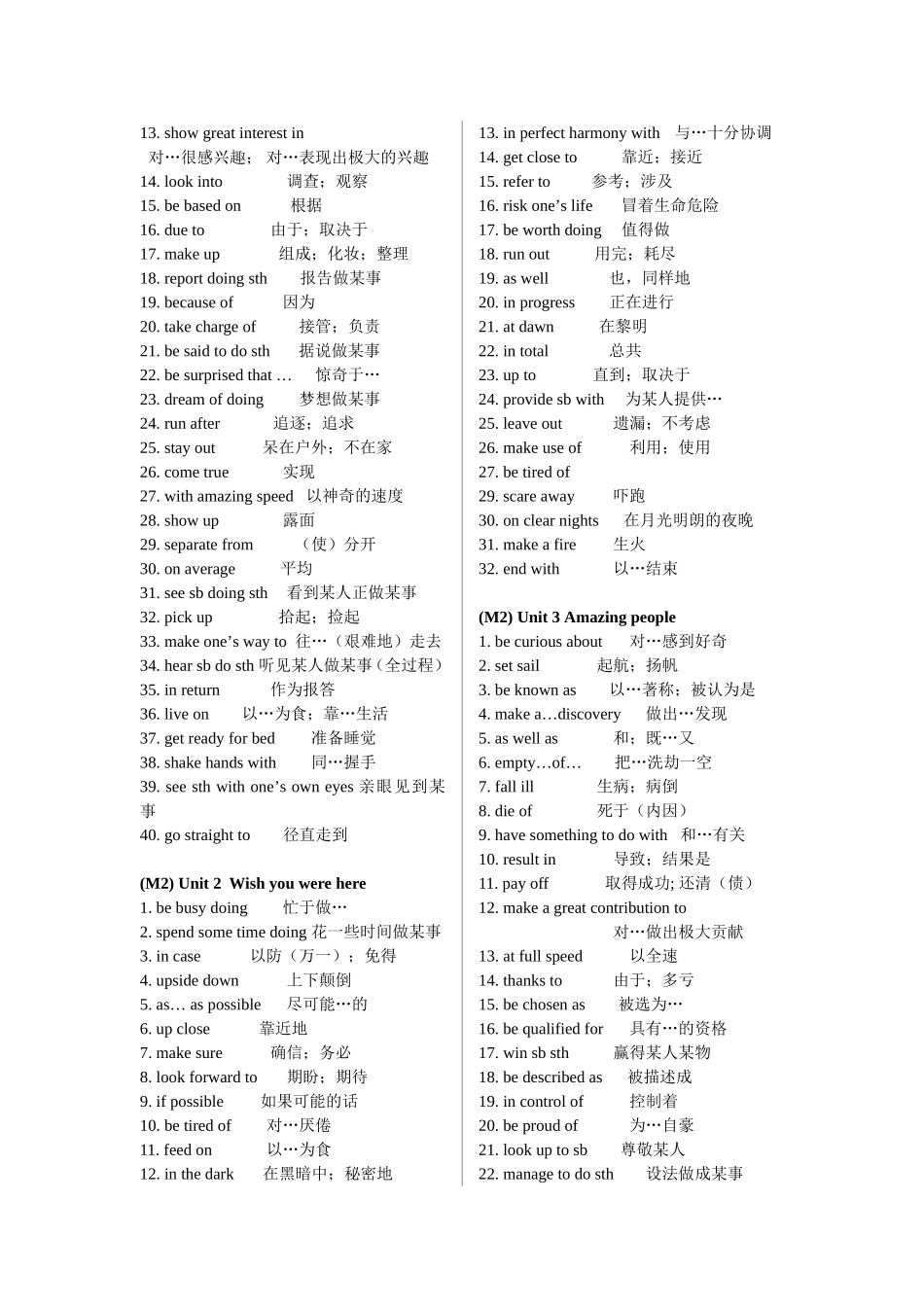 牛津高中英语短语汇编（M1-M11）_第3页