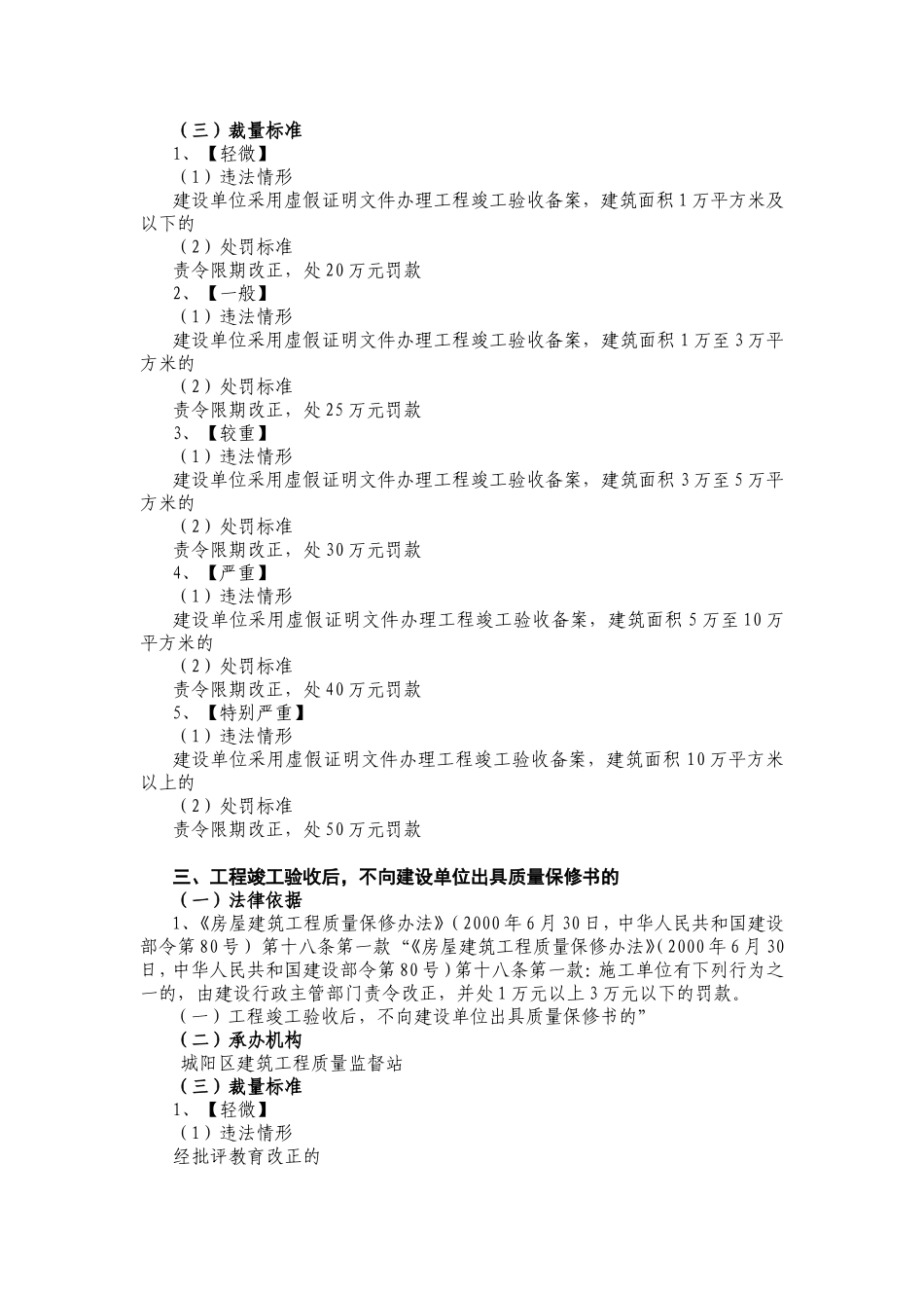 区质监站行政处罚职权裁量标准_第3页