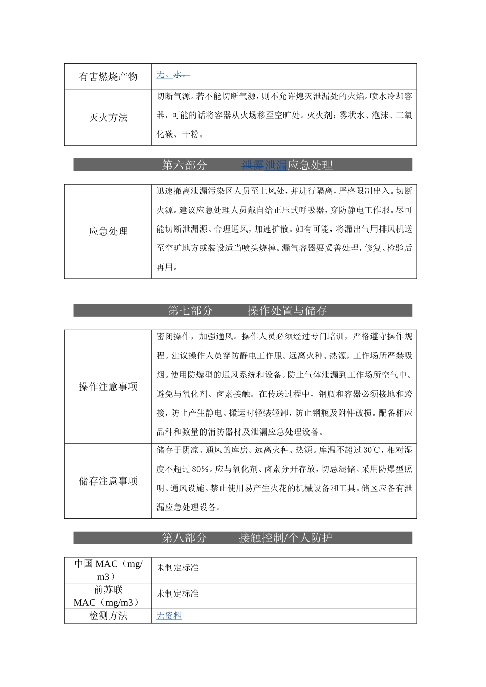 氢气安全技术说明书（MSDS）_第3页
