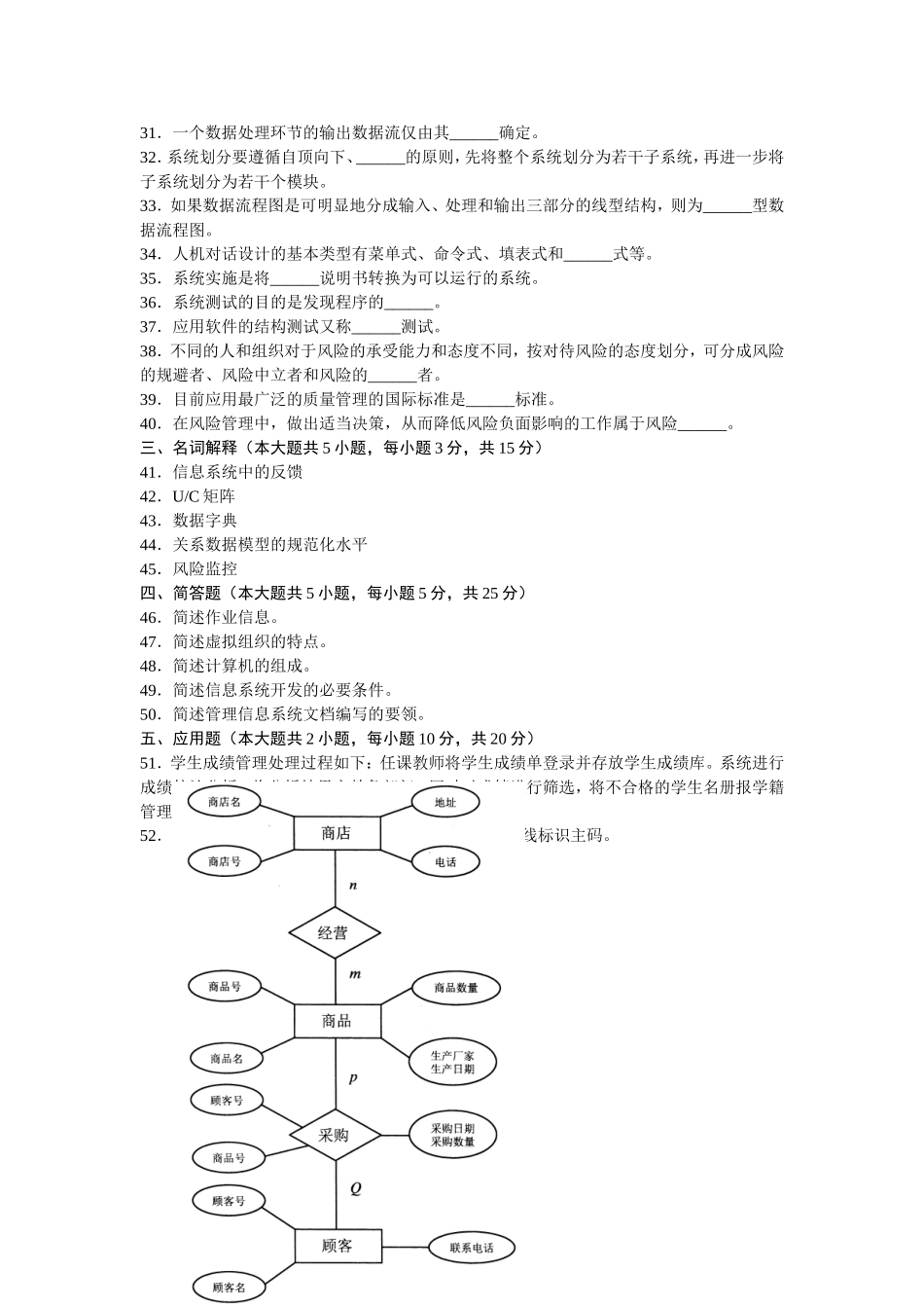 全国10月高等教育自学考试管理信息系统试题_第3页