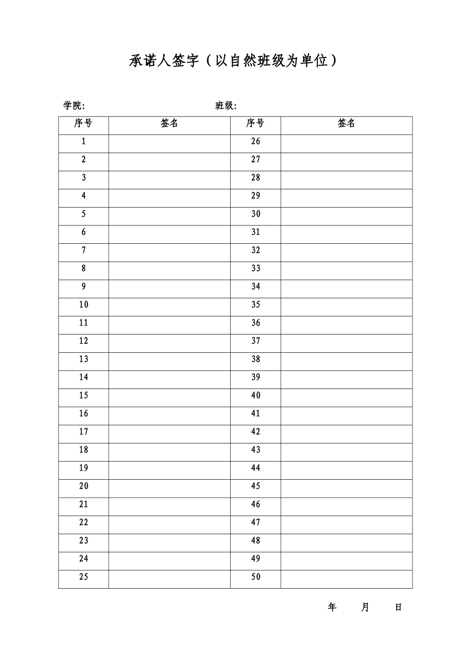 全国大学英语四、六级考试诚信承诺书_第3页