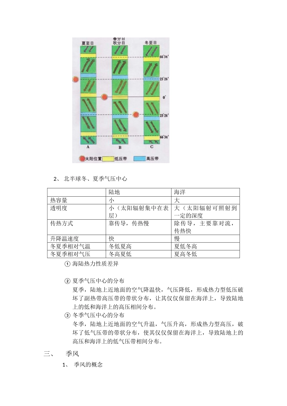 气压带、风带及其移动对气候特征的影响_第3页