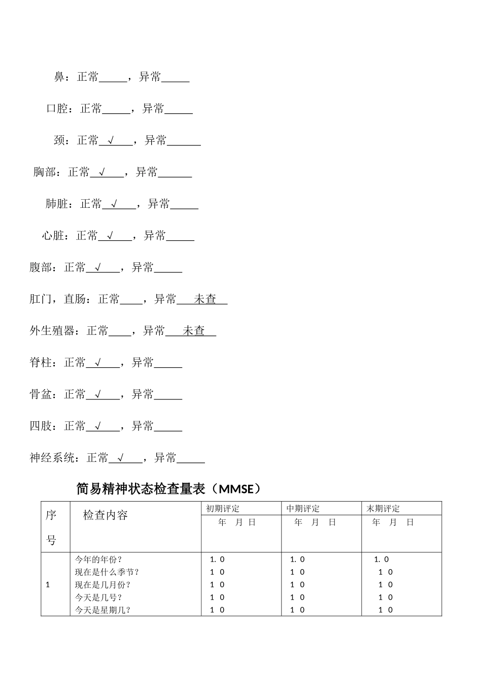 神经康复科住院病历入院记录_第3页