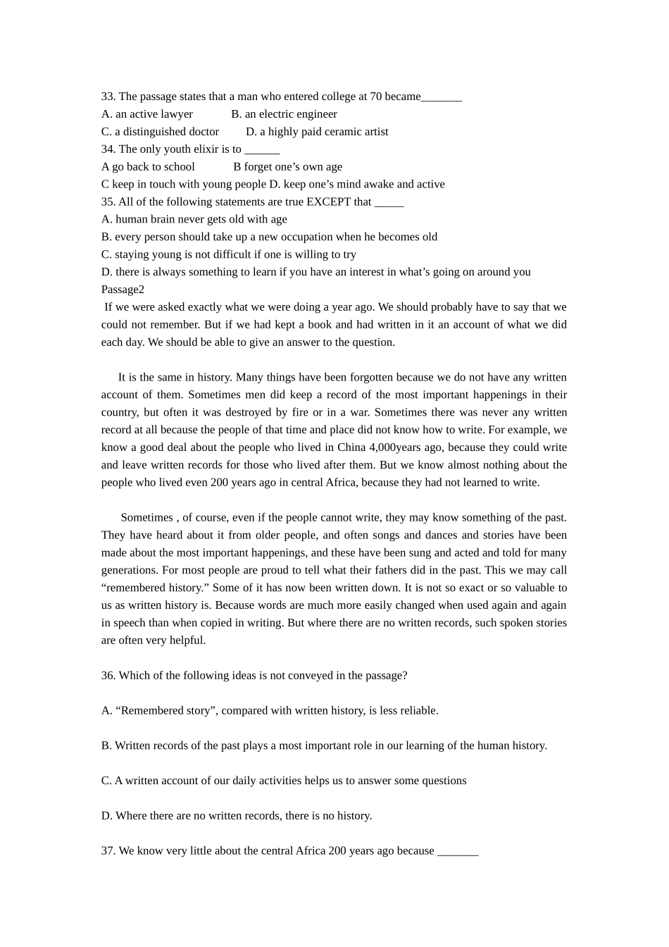 词汇语法专题练习题_第3页