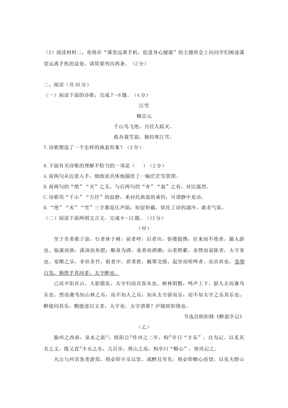 山东省枣庄市年中考语文试题_第3页