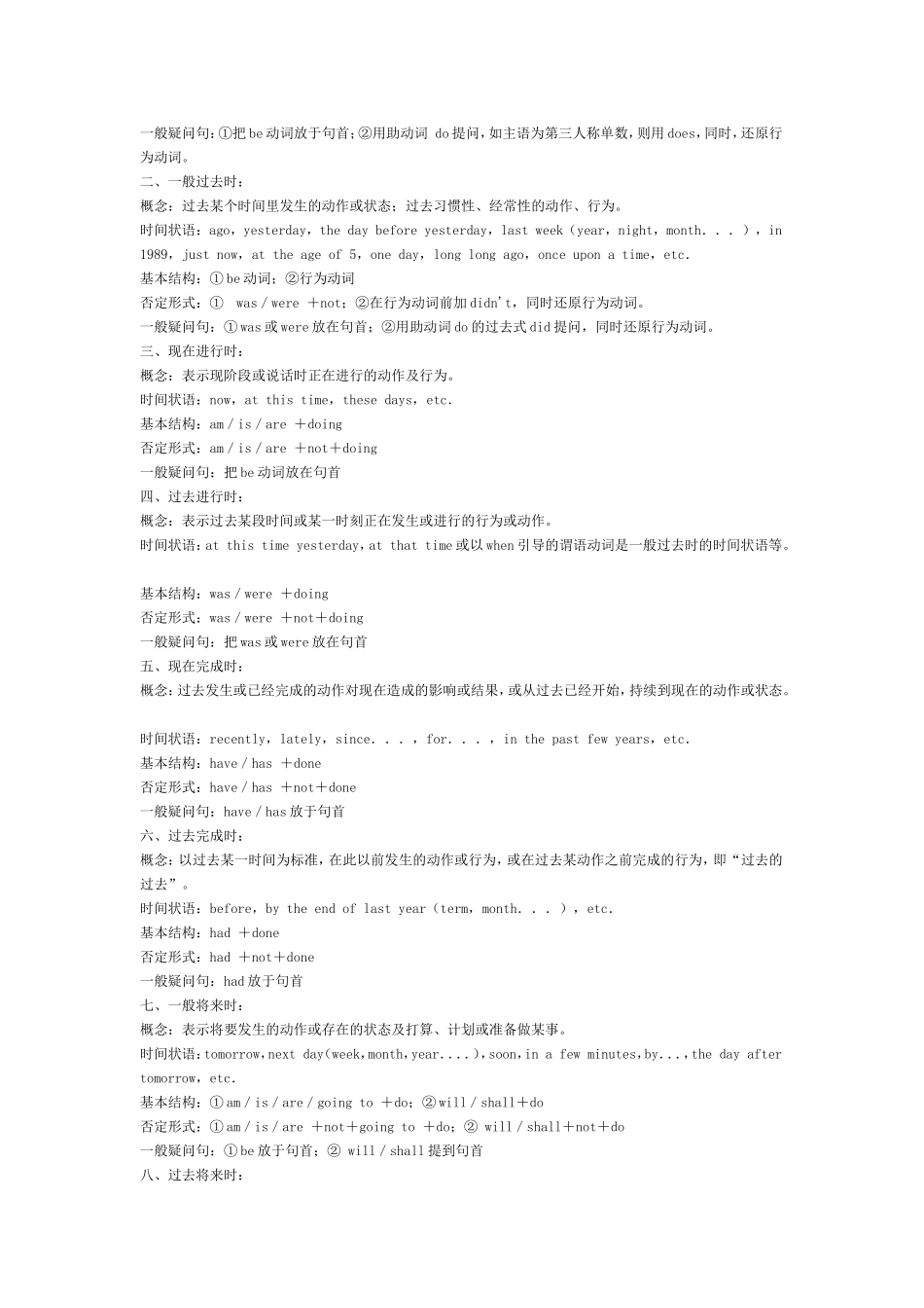 时态英语系统汇总_第3页