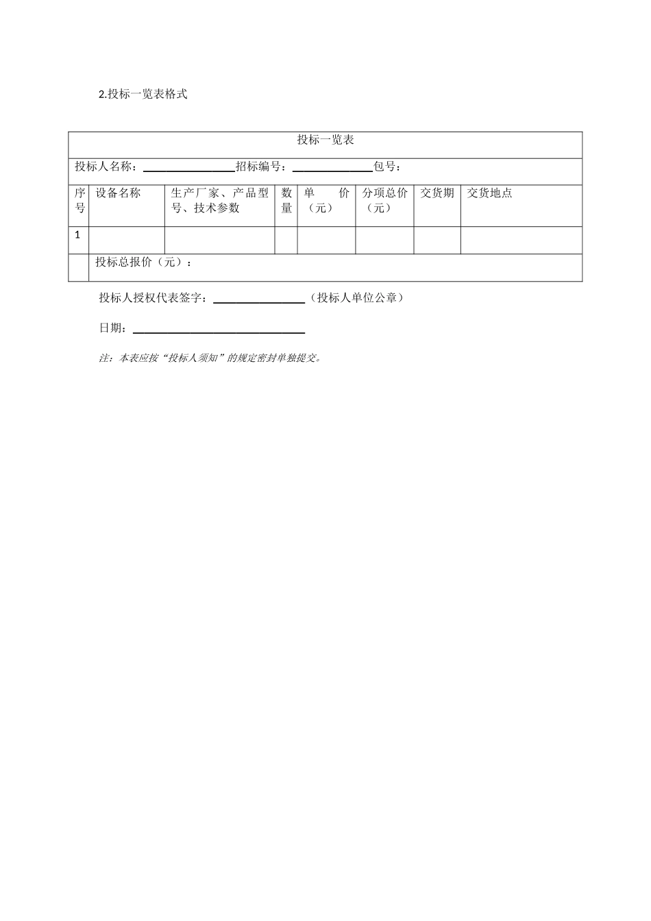 设备名 招标采购货物及服务投标书_第3页